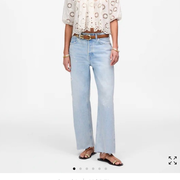 Madewell Low Sling Baggy Cropped Jeans - Picture 1 of 6